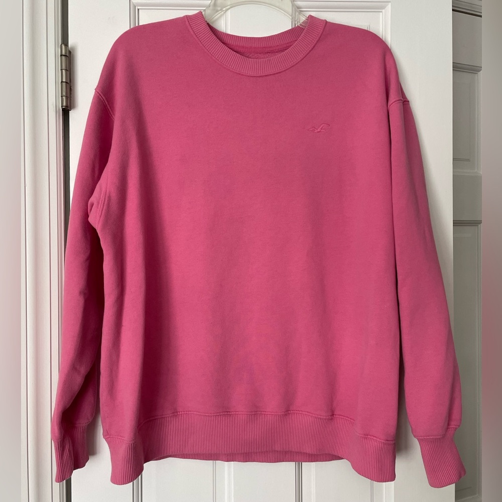 Hollister Women's Pink Crewneck Sweatshirt Size Small- Excellent Condition!